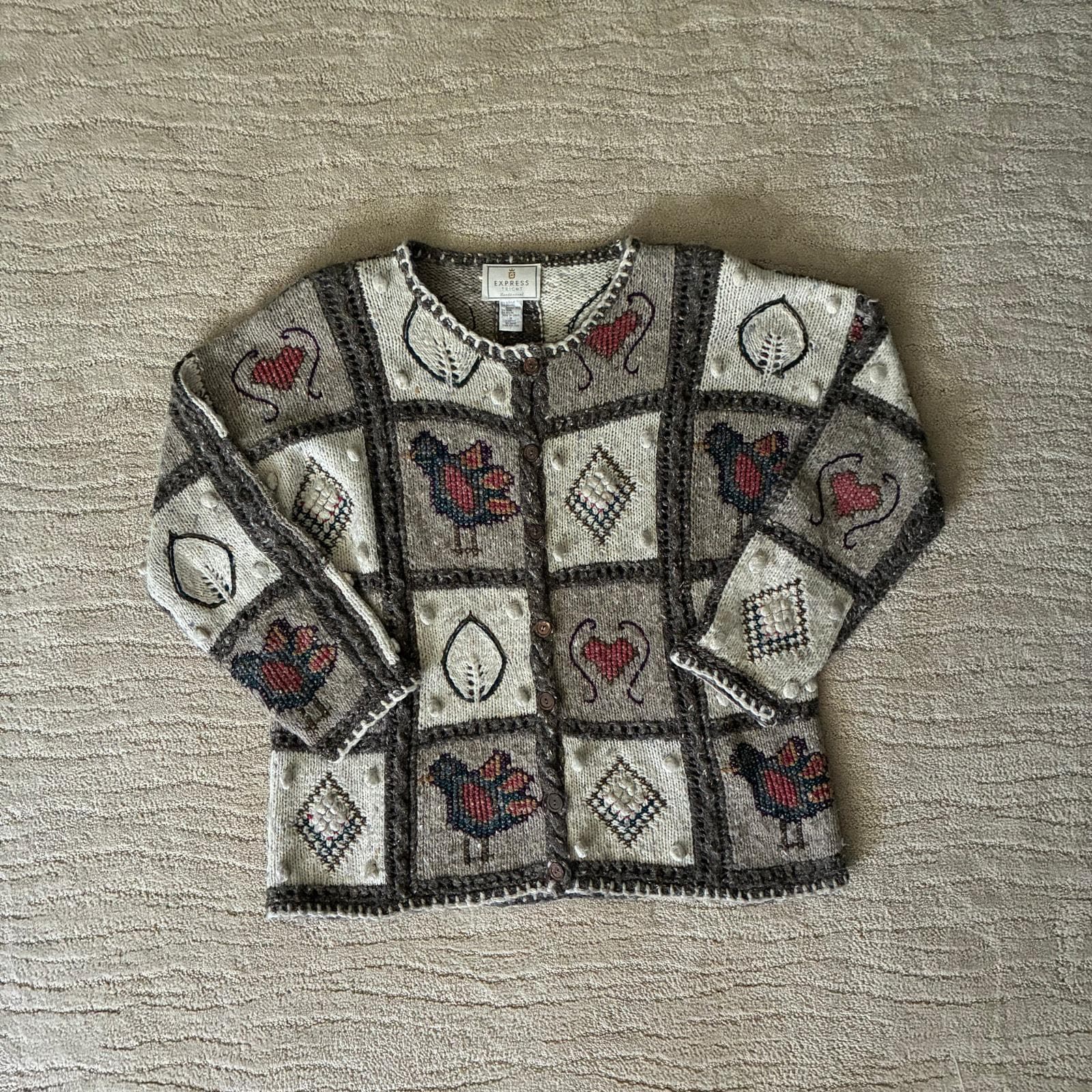 Vintage Express Tricot Cardigan - Etsy