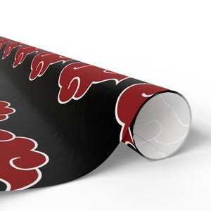 Papel de regalo de Naruto Akatsuki, papel de regalo de Navidad de anime, papel de embalaje para regalos de fans de los ninjas imagen 5