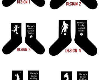 Customizable Lucky Sporting Socks: Add Any Name, Unisex Fit