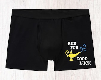 Funny Genie Lamp Boxers  : Rub For Good Luck