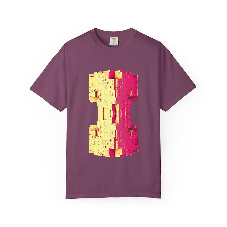 3D Abstract Block graphic T-shirt | Pixel Cube Art