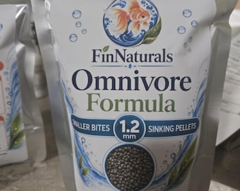 Omnivore Fish Food, 1.2 mm Small Sinking Pellets | FinNaturals