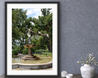 New Orleans Audubon Fountain Print - Woman with Ducks Photograph - New Orleans Art - theRDBcollection - Renee Dent Blankenship