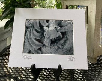 Dragon Photo Matted and Signed Small Artwork