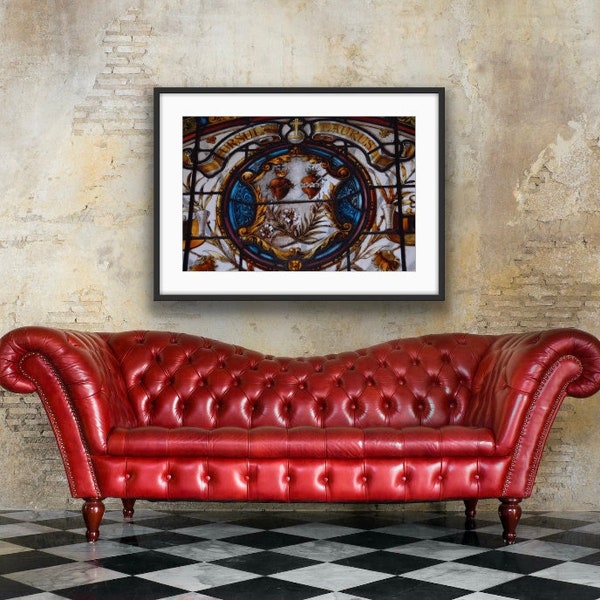 Sacred Hearts Photograph - Sacre Couer Art - Red and Blue Wall Art - theRDBcollection - Renee Dent Blankenship