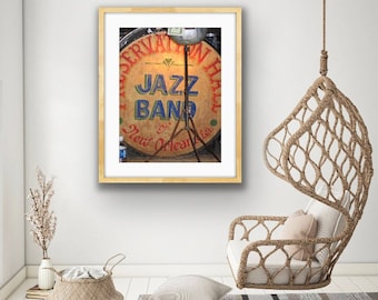 Preservation Hall Photo - Jazz Drum Print - New Orleans Music - French Quarter Music - theRDBcollection - Renee Dent Blankenship
