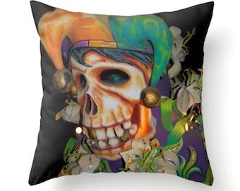 Skull Jester Pillow