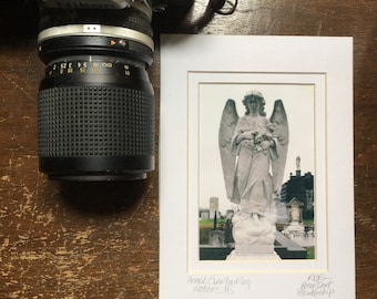 Angel Photo Matted and Signed Tiny Art