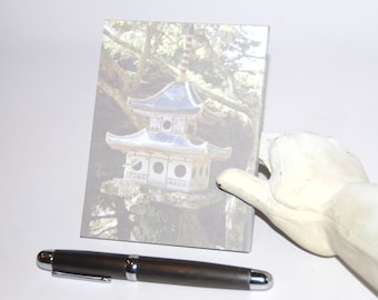 Asian Birdhouse Notepad