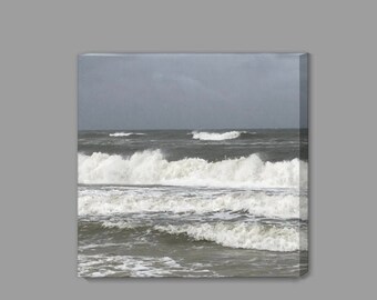 Beach Storm Waves Canvas