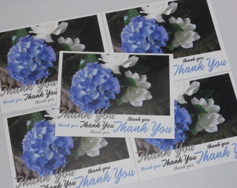 Hydrangeas & Gardenias Note Card Set - Southern Flowers Thank You Cards -Flat Notecards - theRDBcollection