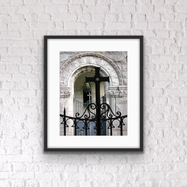 Cross Gate Photo - Southern Monastery Photo - Religious Decor - Church Gate Print - theRDBcollection - Renee Dent Blankenship