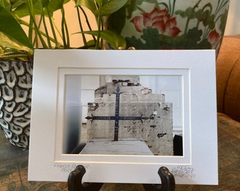 French Tomb Small Matted Photo