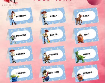 Toy Story Birthday Food Tent Cards Party Food Labels  Printable Decor ts1