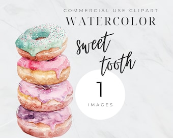 Land of Sweets Clipart, Watercolor Pastel Candy Land Clip Art, Sweets PNG Images, Desserts Bundle, Cupcakes, Lollipop, Milkshake, Cupcakes