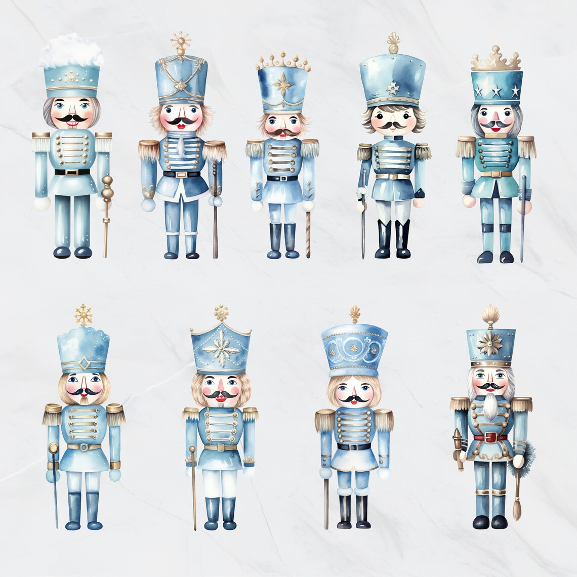 Pastel Nutcracker Clipart Watercolor Nutcracker Bundle - Etsy
