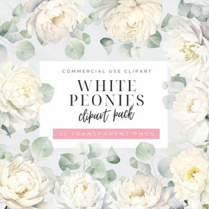 Bruiloft pioenrozen clipart, wit beige bloemen, boho pioen krans illustraties, aquarel bloemen, eucalyptus groen slinger, gebladerte, lente