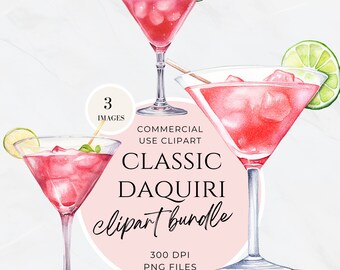 Bar Cart Clipart, Bar Menu Clip Art, Watercolor Signature Cocktail, Wedding Drinks Sign, Bar Cart, Alcohol Illustrations, Daiquiri, PNG