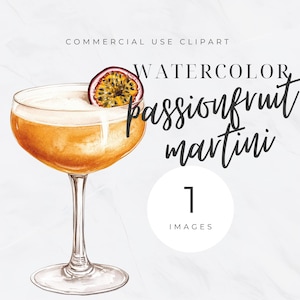 Passievrucht martini, martiniglas clipart png, aquarel cocktail, signature drankje, bruiloft bord, bar drankjes, commercieel gebruik