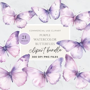 Clipart de borboleta roxa, aquarela, borboletas rosa e roxas, papel digital de borboleta e flor, sinal de chá de bebê, PNG, primavera