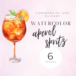Aperol Clipart, Aperol Spritz PNG, Clipart Bundle boisson cocktail, boissons au Bar, cocktail signature, alcool, boisson de mariage, téléchargement immédiat