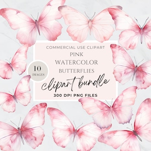 Transparent Background Pink Butterfly PNG, Commercial Use, Overlays, Clipart Instant Download, Colorful Butterflies, Spring, High Resolution