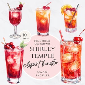 Shirley Temple PNG, Clipart menu bevande acquerello, Clipart cocktail, Grafica menu bar, Download digitale per matrimoni ed eventi, Bevanda alla ciliegia