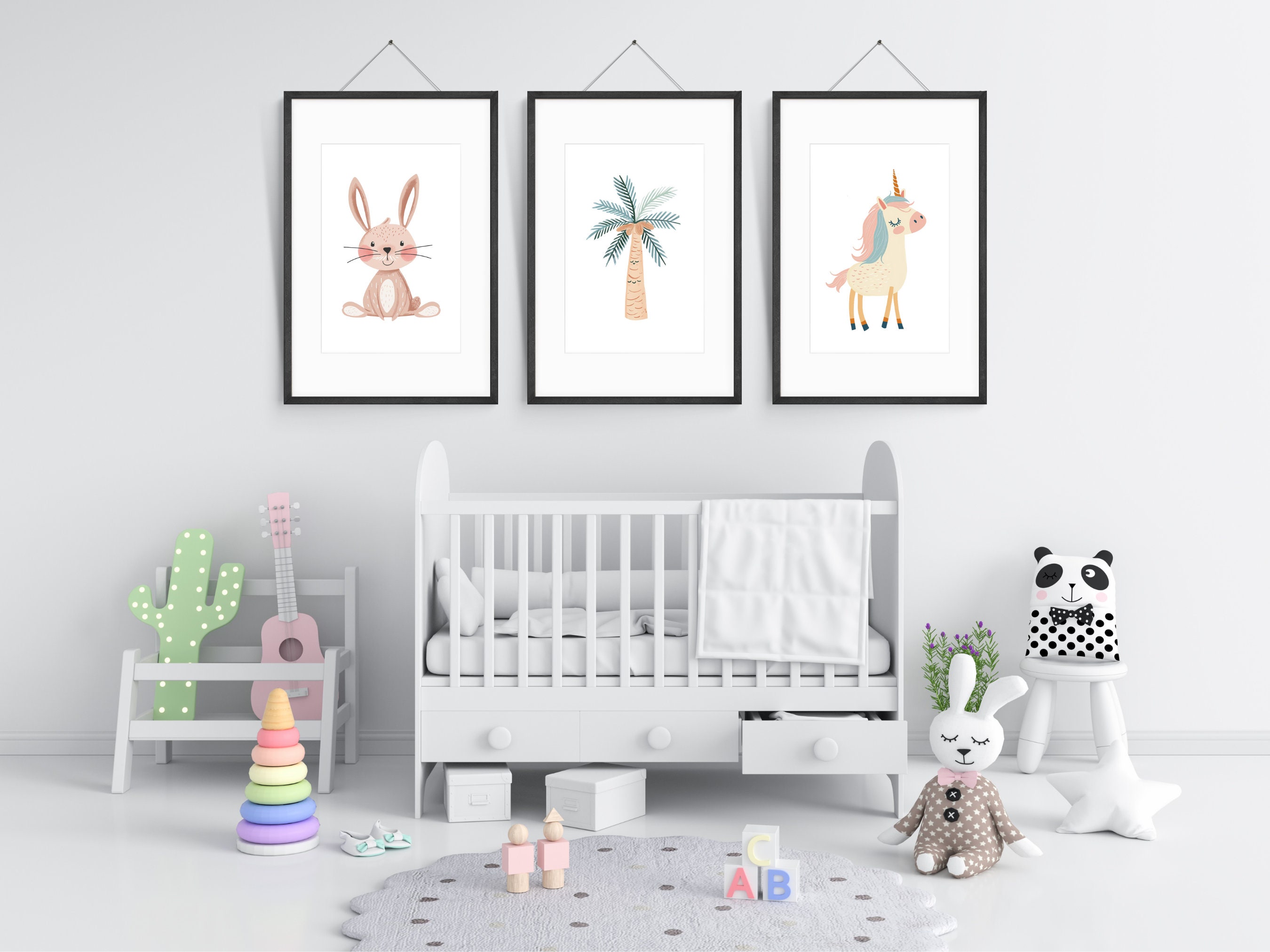 Boho Doodle Clipart, Boho Woodland Animals Clipart Watercolor Bundle ...