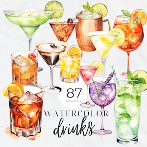Clipart carrello bar, clipart menu bar, cocktail firmato acquerello, segno di bevande per matrimoni, carrello bar, illustrazione di alcol, pacchetto di bevande