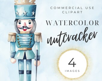 Watercolor Nutcracker Bundle Clipart, Pink Nutcracker Clipart, Christmas, Princess, Silhouette,  Retro, Ballet, Holiday PNG, Commercial Use