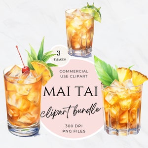 Bar Warenkorb Clipart, Clip Art Bar Menü, Aquarell Signatur Cocktail, Hochzeit Getränke Zeichen, Barwagen Illustration, Mai Tai PNG