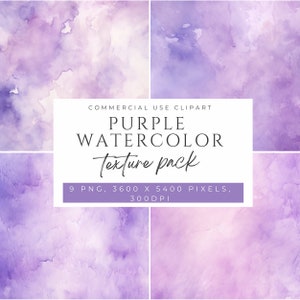 Clipart de textura aquarela, gradiente de cores roxas, papel digitalizado, fundo neutro, texturas neutras, scrapbooking, uso comercial