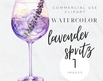 Bar Cart Clipart, Bar Menu Clip Art, Watercolor Signature Cocktail, Wedding Drinks Sign, Bar Cart, Alcohol Illustration, Lavender Spritz PNG