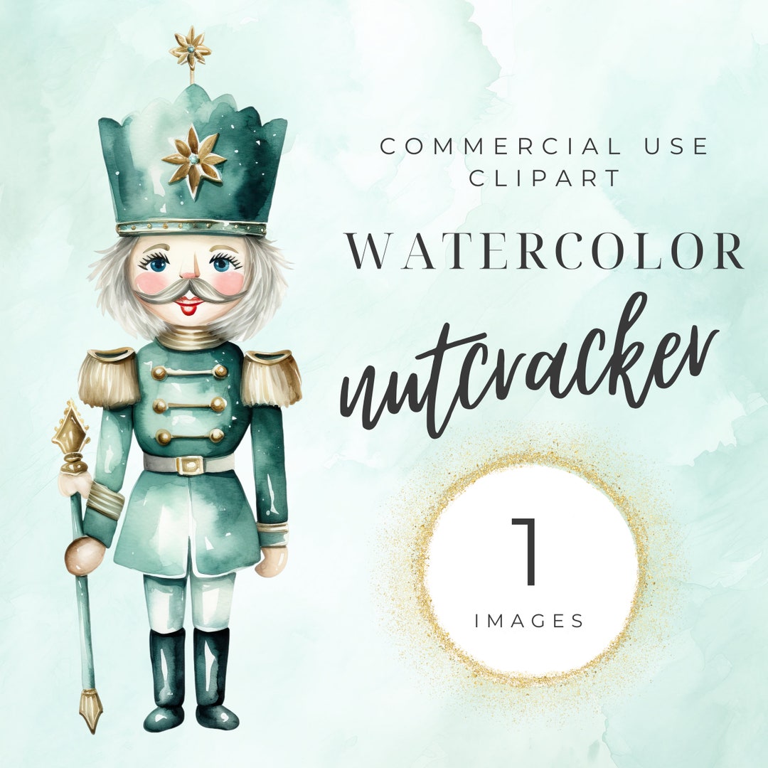Pastel Nutcracker Clipart, Watercolor Nutcracker Bundle Clipart, Pink ...