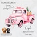 Pink Christmas Trucks Clipart Watercolor Christmas Truck - Etsy