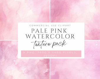 Clipart texture acquerello, sfumatura di colori rosa pallido, carta digitalizzata, sfondo neutro, texture neutre, scrapbooking, uso commerciale