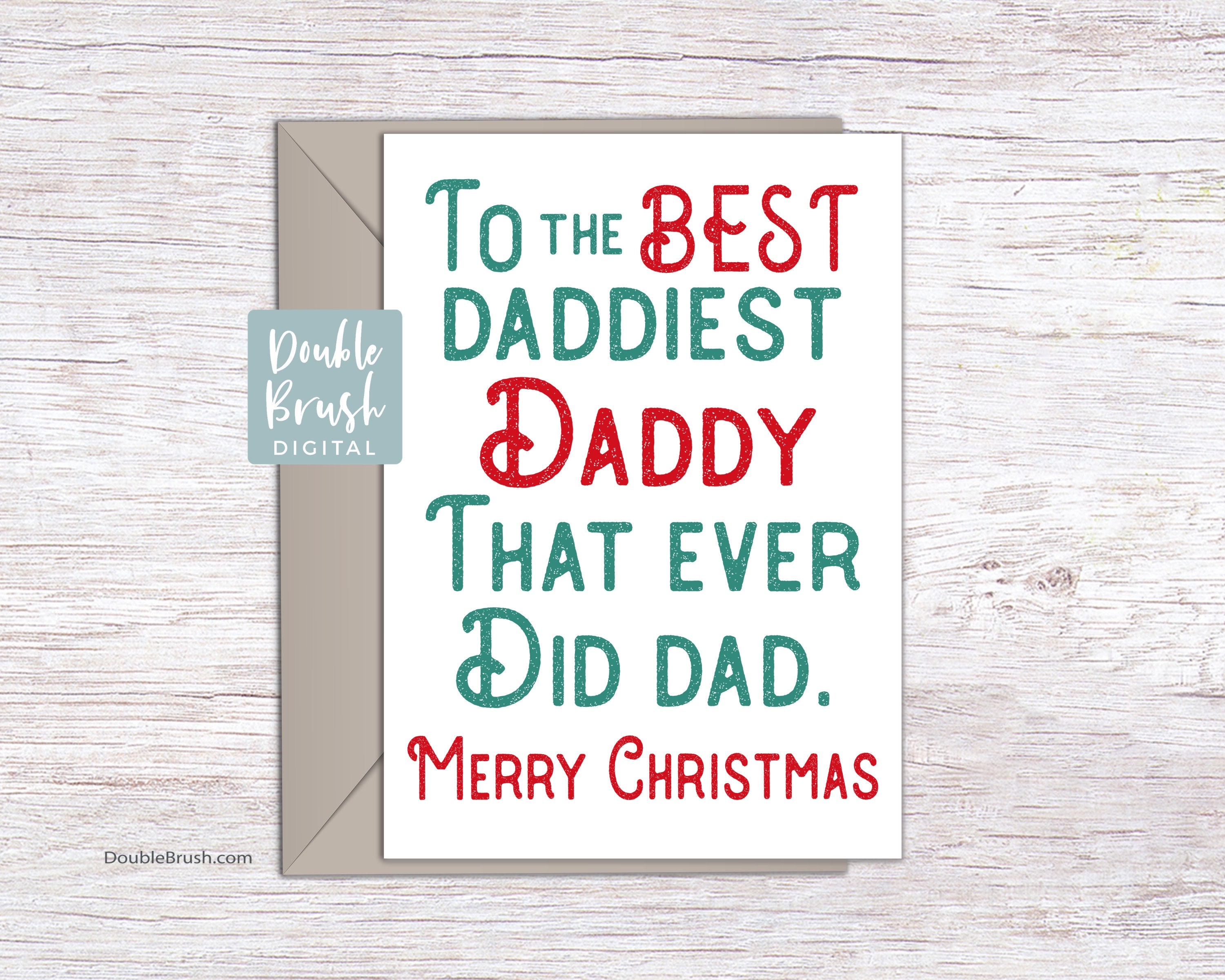 Funny Christmas Card for Father Daddy Xmas Holiday card for Etsy