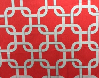 1 Yard Gotcha Harmony Red / Gray Fabric - Premier Prints Gotcha Links -  Home Decor Twill - Out of Print