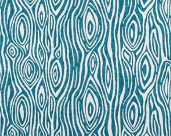 1 yard Willow in Aquarius - Teal and white Premier Prints - Home Decor Woodland wood grain woodgrain - fabric by the yard