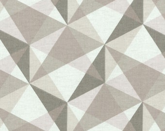 1 Yard of Nate Berkus Prism -  Gray Grey Blush Ivory - Home Decor Fabric - Modern geometric- diamonds -  fabric by the yard