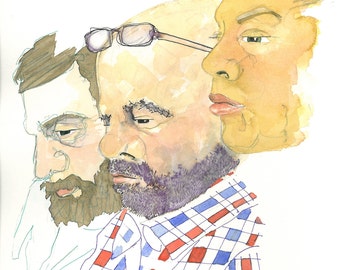 3 Strangers 2 with Beards, 2012, Giclee Print