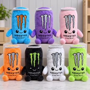 Kawaii Monster Energidryckburk Plysch, Mjuk Gosedjur, Samlarpresent