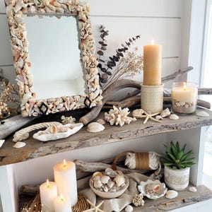 Handmade Sanibel Seashell Mirror 16 x 12 Wall Mirror
