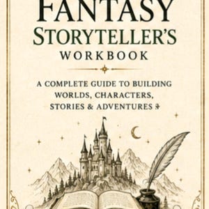 Arbetsbok för fantasyskrivande, utskrivbar berättelse och världsbyggande planerare i PDF-format
