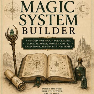 Fantasy Magic System Builder | Printable Worldbuilding Workbook | Fantasy Writing Worksheets PDF