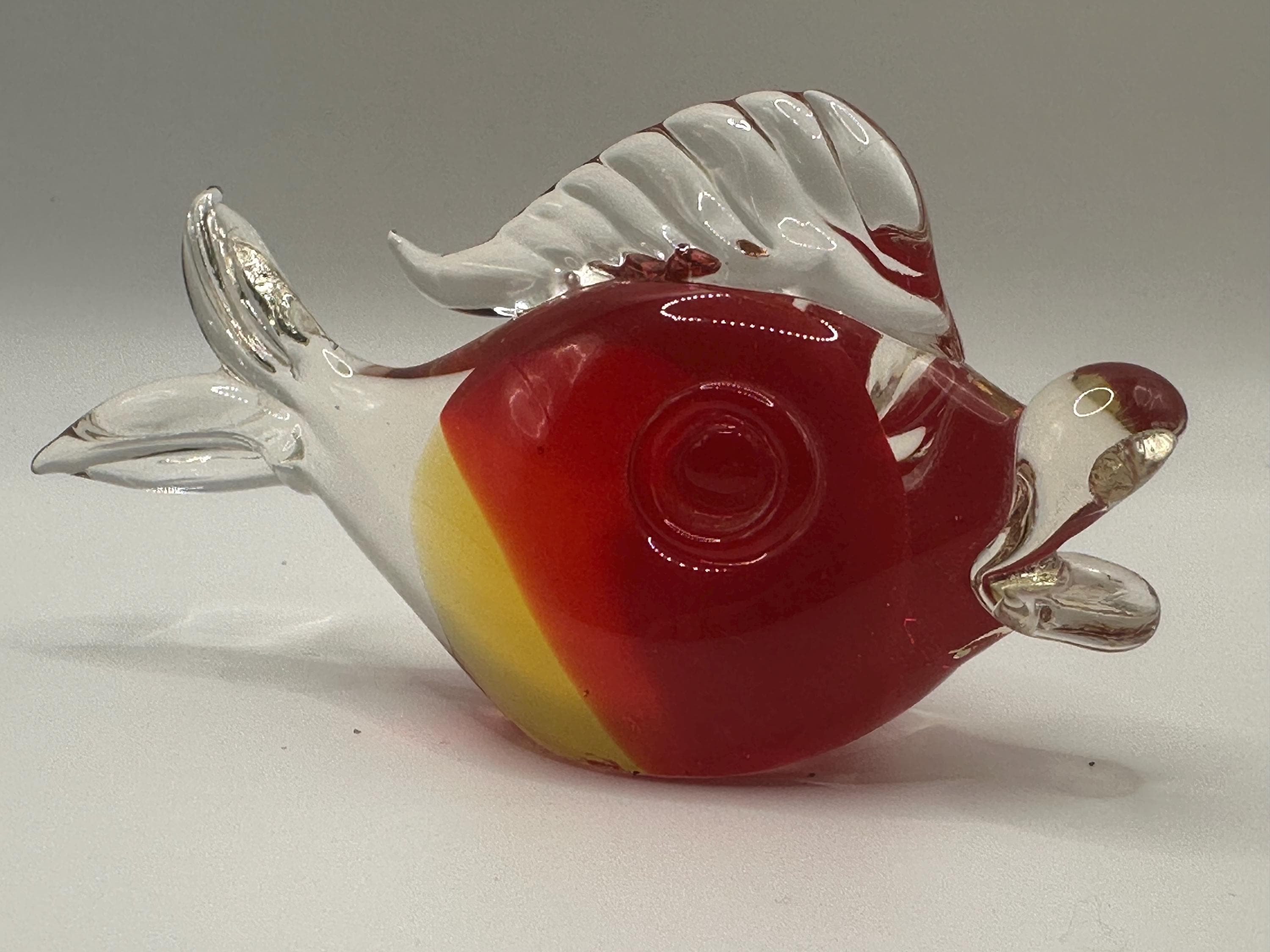 Orange Glass Fish - Etsy