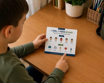 Ik voel dat ik iets nodig heb | Printbaar visueel bord voor kinderen | Gevoelens en behoeften