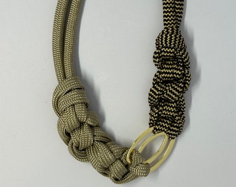 Macrame Necklace necklace chunck necklace cord necklace with charm short necklace braided necklace