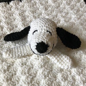 Amigurumi Crochet Lovey Pattern, PDF, Snoopy Pattern, Snoopy Lovey Pattern, Security Blanket, baby blanket Pattern Instant Downlod image 1