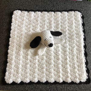 Amigurumi Crochet Lovey Pattern, PDF, Snoopy Pattern, Snoopy Lovey Pattern, Security Blanket, baby blanket Pattern Instant Downlod image 2